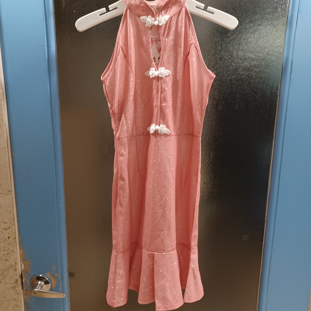 NWT Adorable Peach with Silver Dress